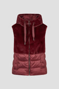 Gilet Bicolore Eco-Pelliccia e Trapuntato – Bordeaux