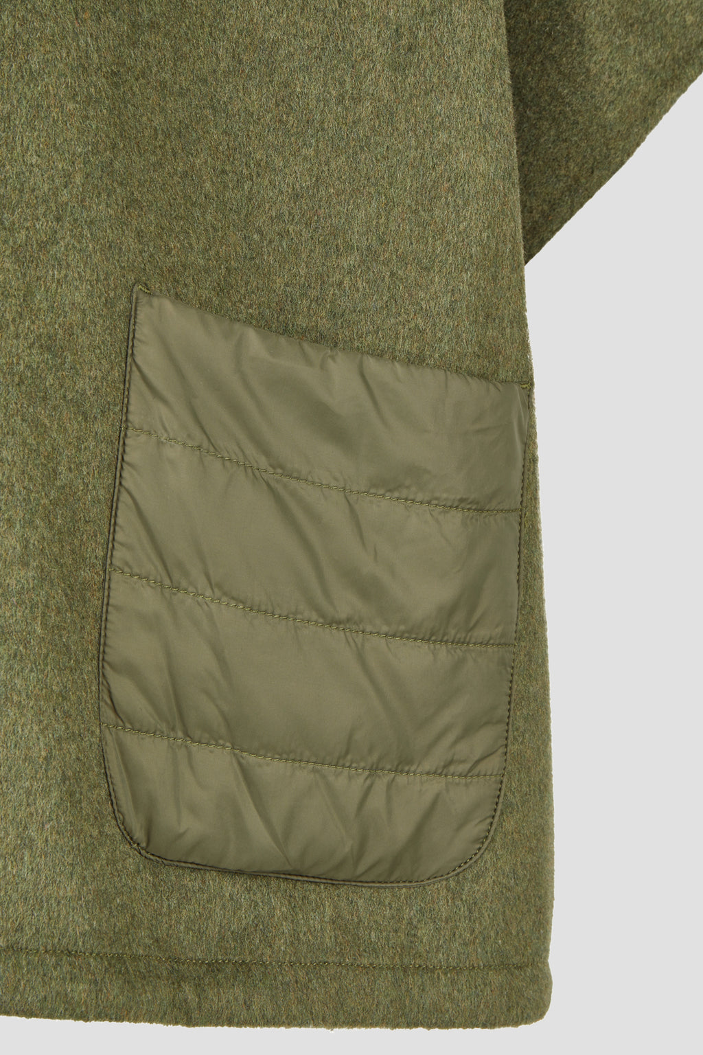 Poncho in Lana con Zip – Verde Oliva