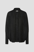 Cardigan Aperto in Maglia con Paillettes – Nero