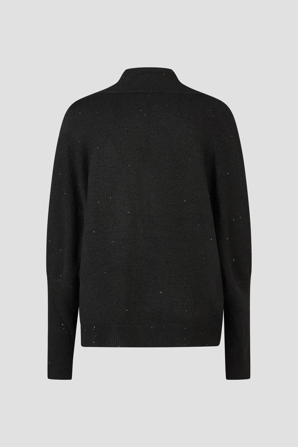 Cardigan Aperto in Maglia con Paillettes – Nero