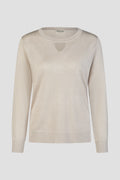 Maglione in Maglia Lurex con Cut-Out – Sabbia