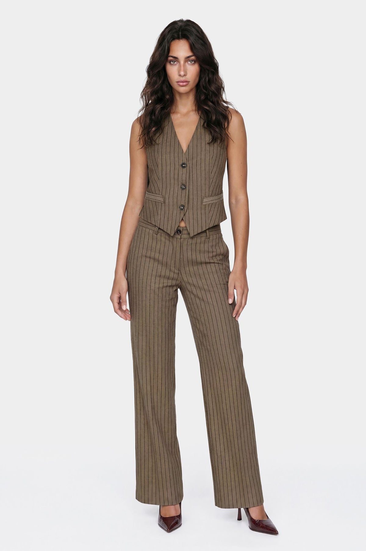 Gilet chevron con lurex