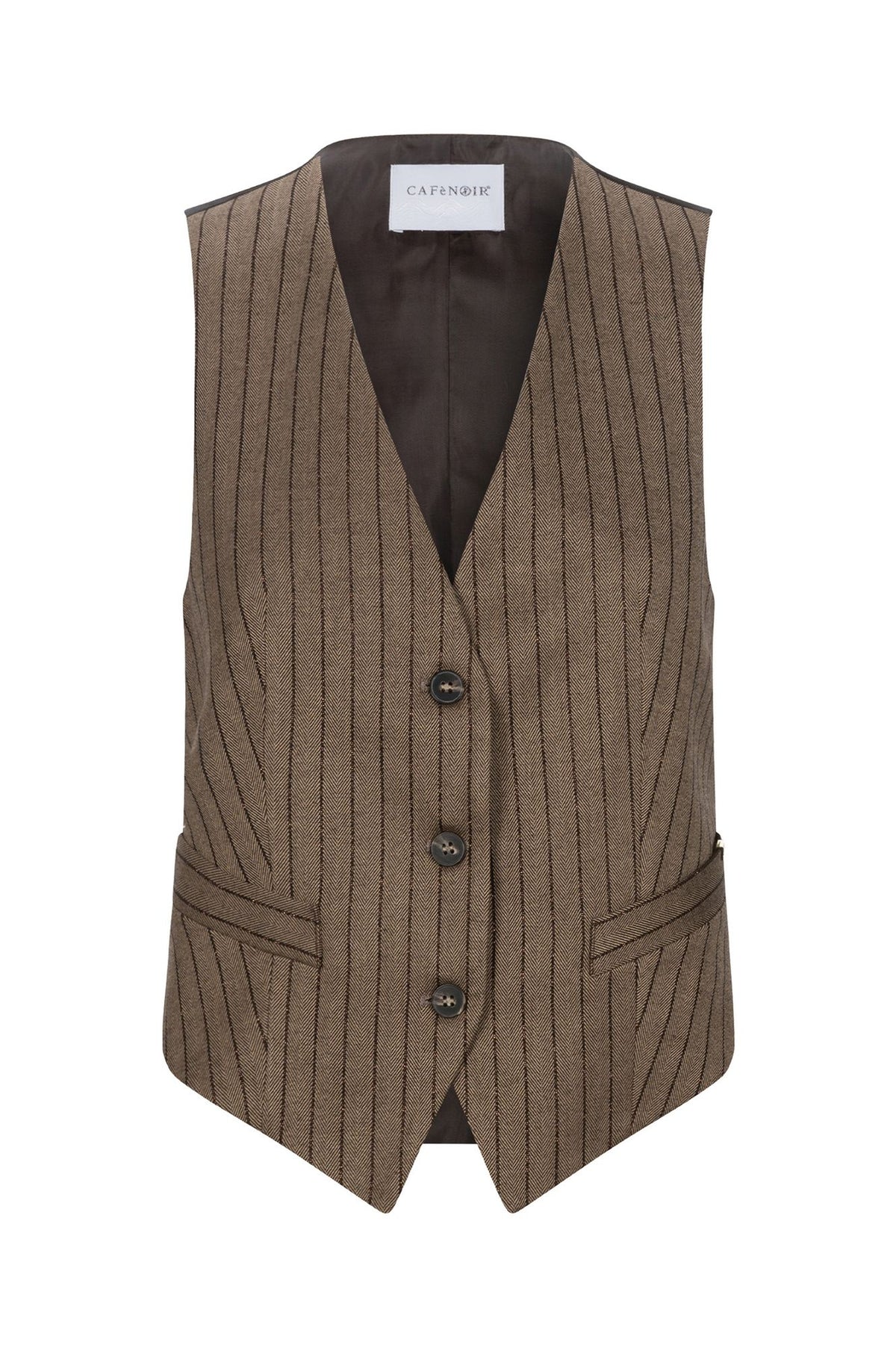 Gilet chevron con lurex