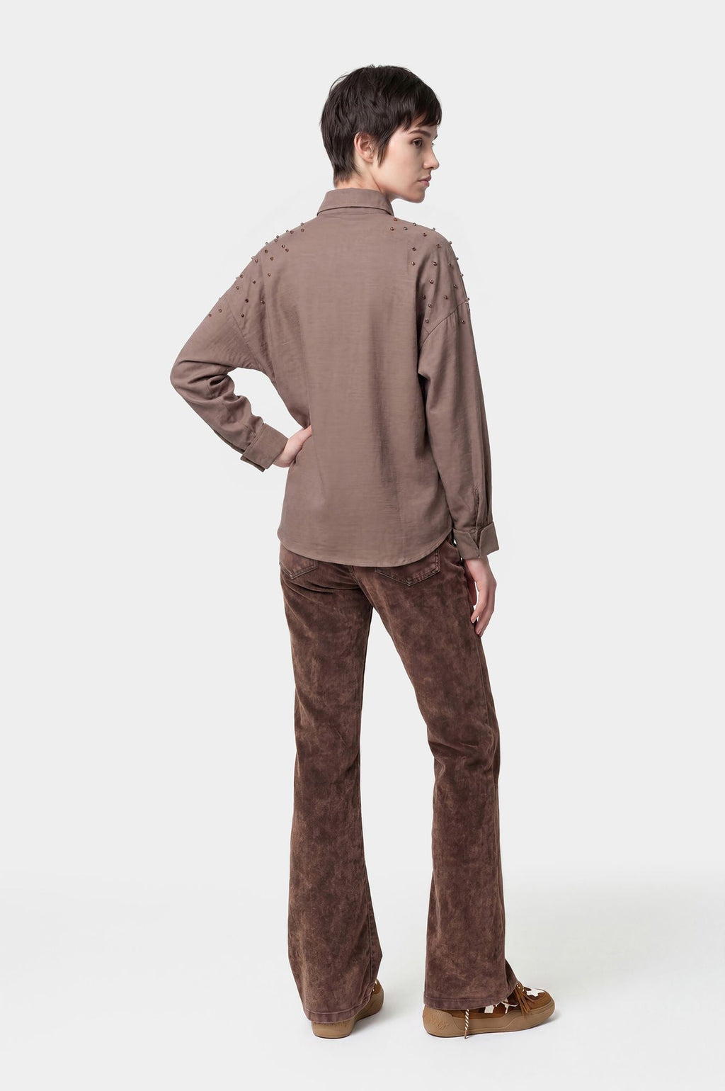Jeans in Velluto Vintage Marrone