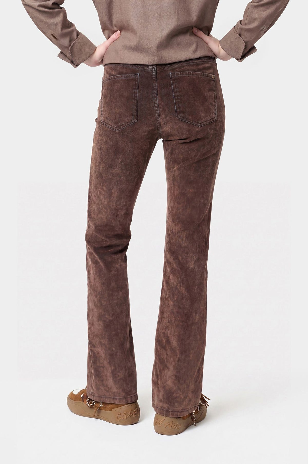 Jeans in Velluto Vintage Marrone