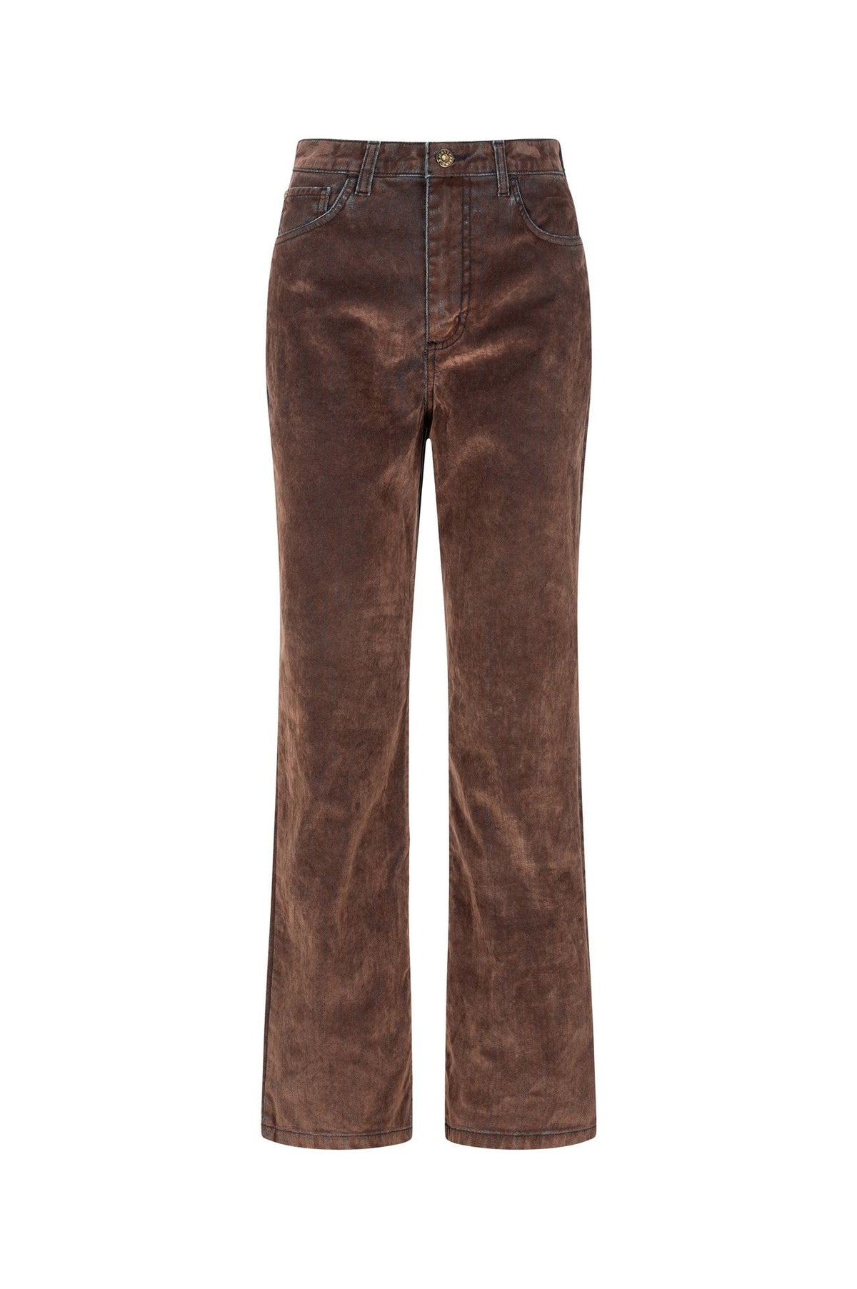 Jeans in Velluto Vintage Marrone