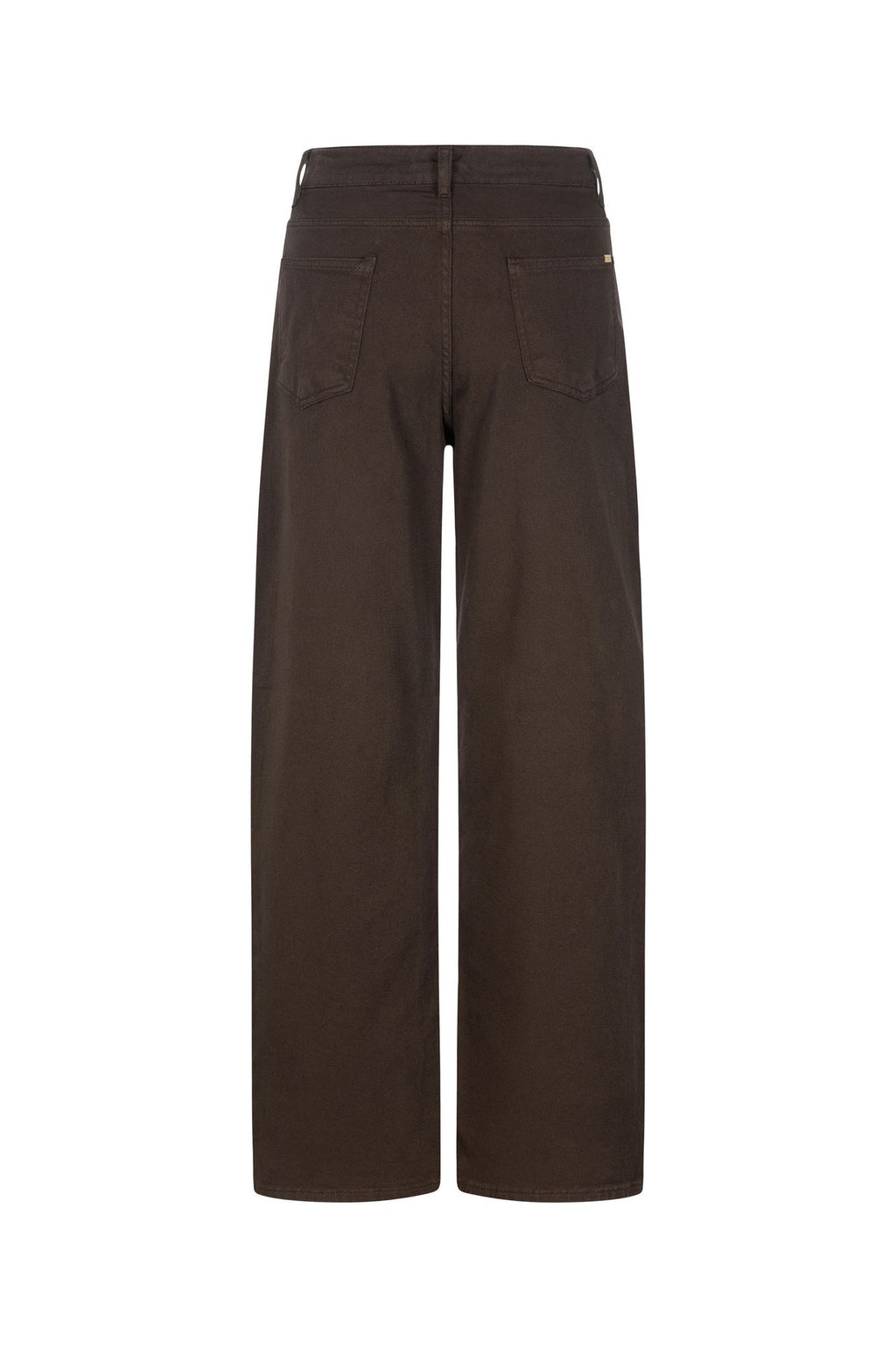 Jeans marrone in bull denim a gamba dritta
