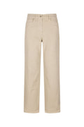 Jeans marrone in bull denim a gamba dritta