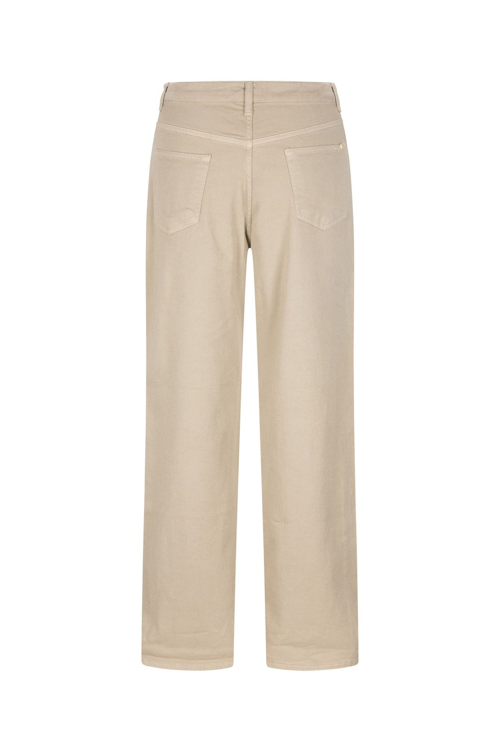 Jeans marrone in bull denim a gamba dritta