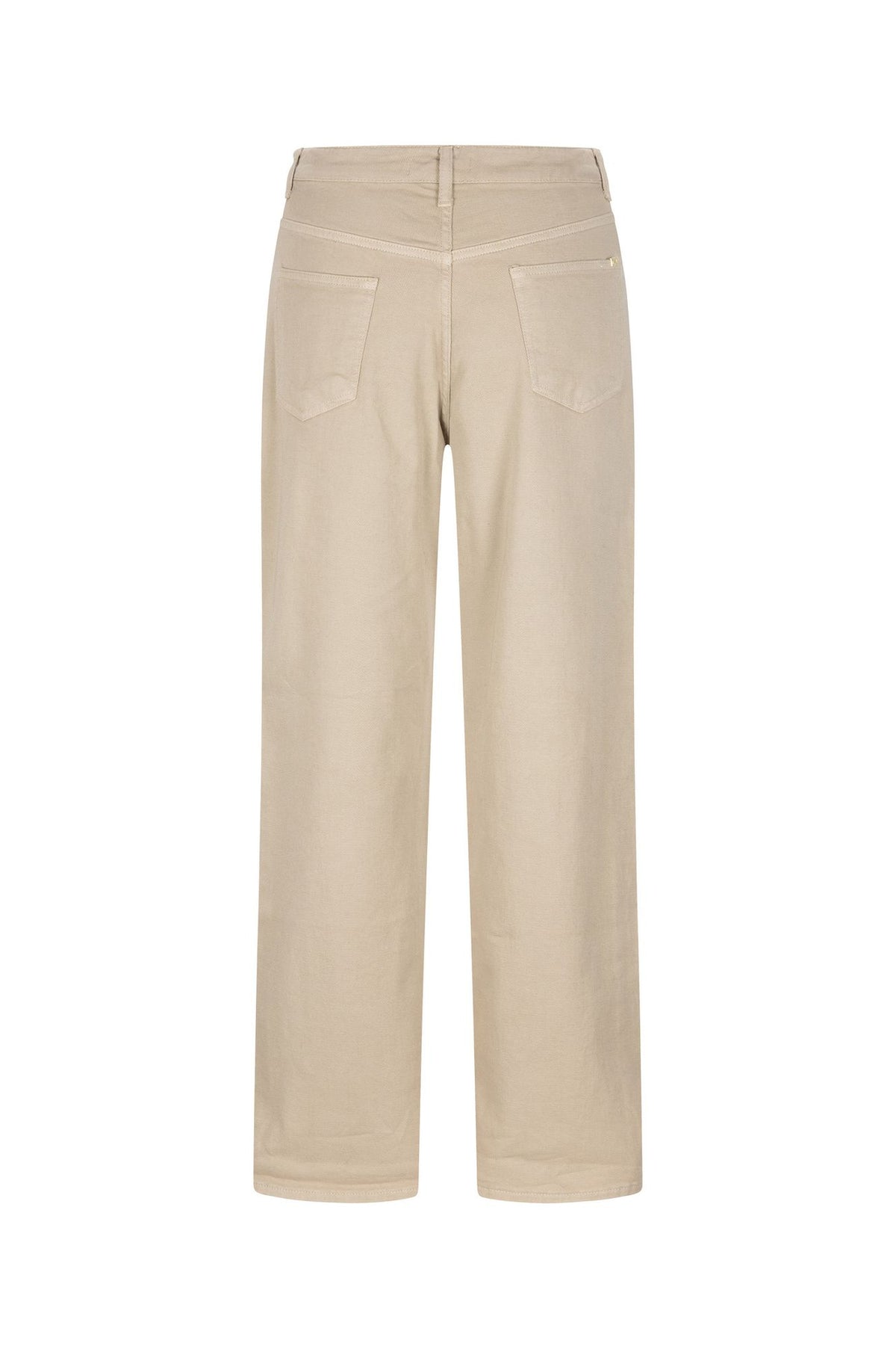 Jeans marrone in bull denim a gamba dritta