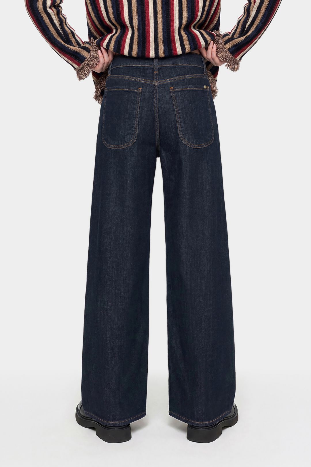 Jeans Wide Leg con Strass