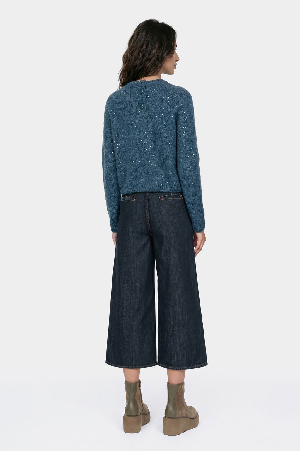 Maglione con Paillettes Teal