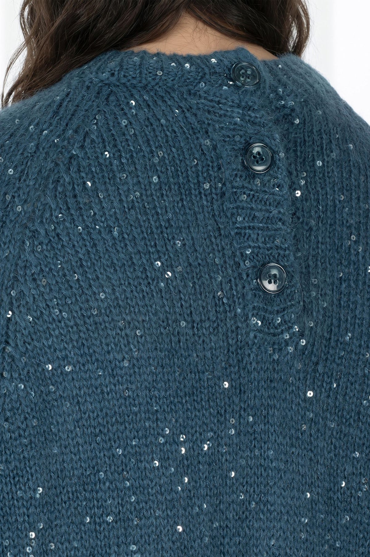 Maglione con Paillettes Teal
