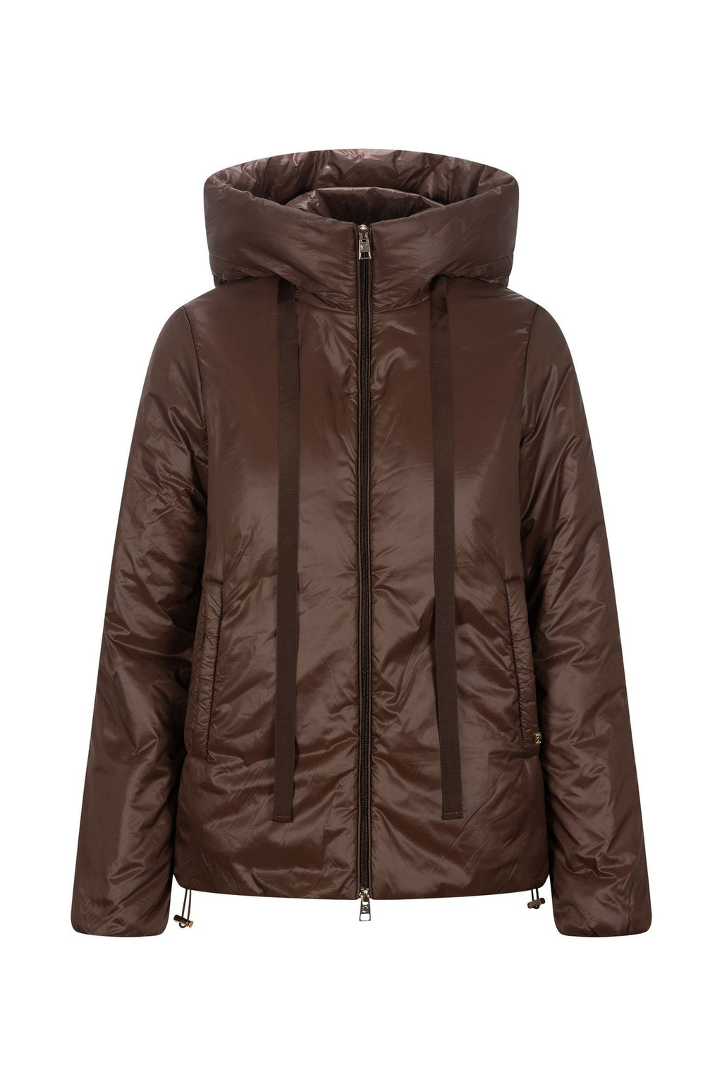 Piumino marrone cioccolato - vista frontale