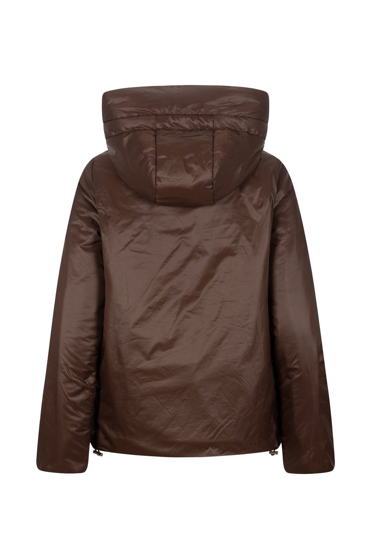 Piumino con Cappuccio Maxi Marrone Cioccolato