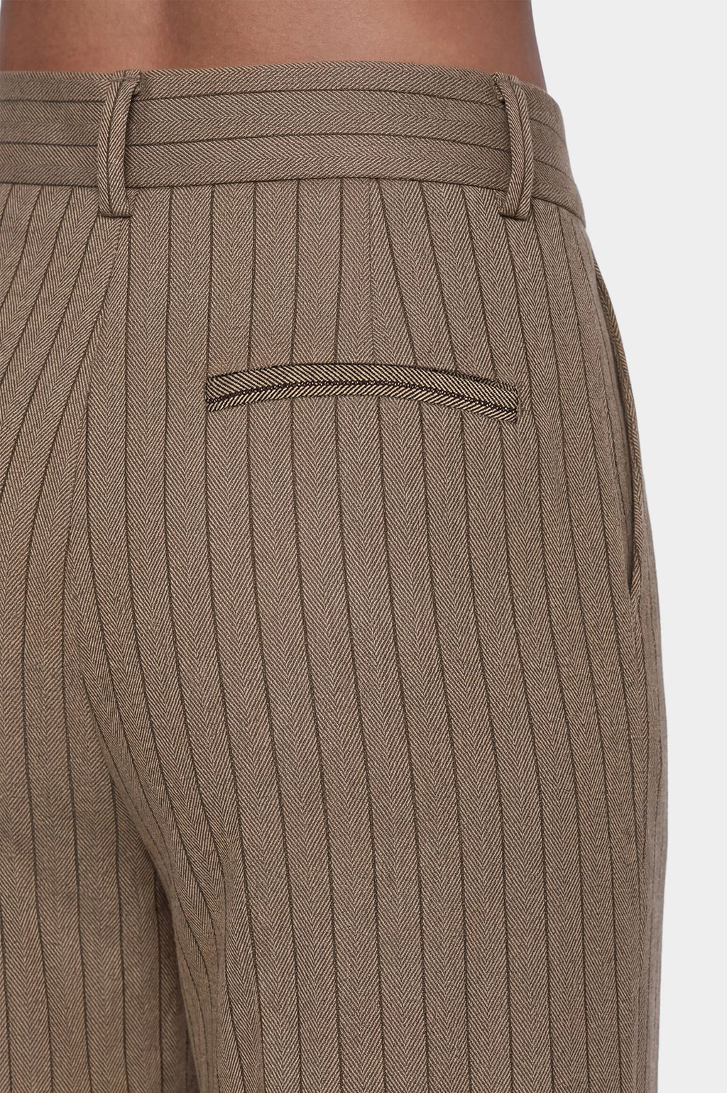 Pantalone ampio chevron a righe con lurex
