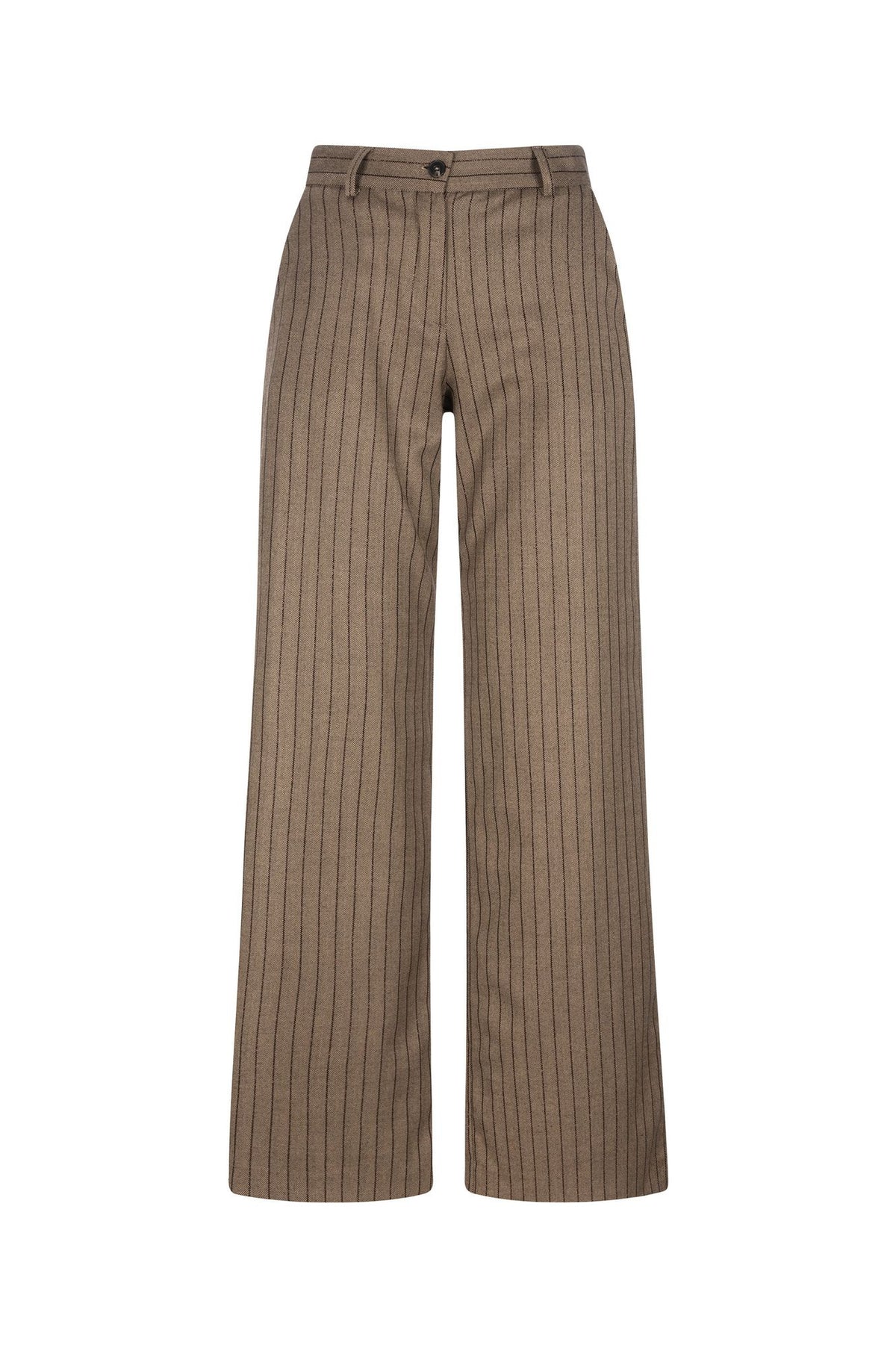 Pantalone ampio chevron a righe con lurex